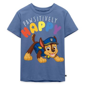 Paw Patrol Positively Happy - Kinder Premium Bio T-Shirt - Taubenblau - Vorne - Mikhail (115cm)