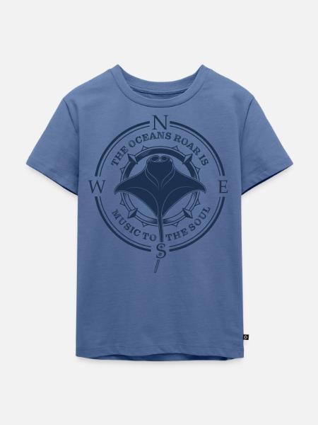 The Oceans roar - Kinder Premium Bio T-Shirt - Taubenblau