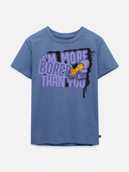 Garfield Langeweile - Kinder Premium Bio T-Shirt - Taubenblau