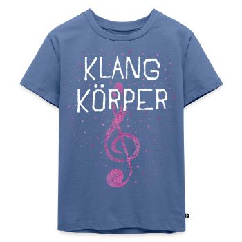 Klangkörper Chor Acapella Singen Sänger - Kinder Premium Bio T-Shirt - Taubenblau - Vorne - Mikhail (115cm)
