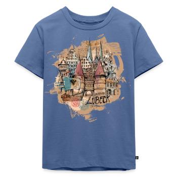 Lübeck Streetshow - Kids Premium Organic T-Shirt - stone blue - Front - Mikhail (115cm)