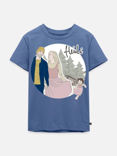 Heidi - Janis und Zoe - Kinder Premium Bio T-Shirt - Taubenblau