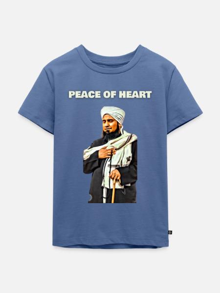 FRIEDEN DES HERZENS - Kinder Premium Bio T-Shirt - Taubenblau