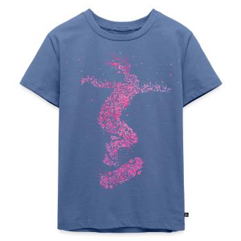 Skateboard Skaten Skater Skateboarding Halfpipe - Kinder Premium Bio T-Shirt - Taubenblau - Vorne - Mikhail (115cm)