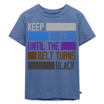Jiu Jitsu Jiu Jitsu Jiu Jitsu - Kinder Premium Bio T-Shirt - Taubenblau - Vorne - Mikhail (115cm)