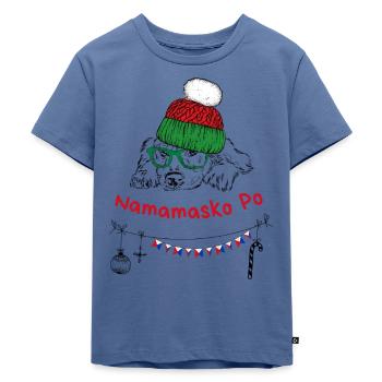 Noël philippin Namamasko po mignon Chien - T-shirt Premium bio Enfant - bleu pigeon - Devant - Mikhail (115cm)