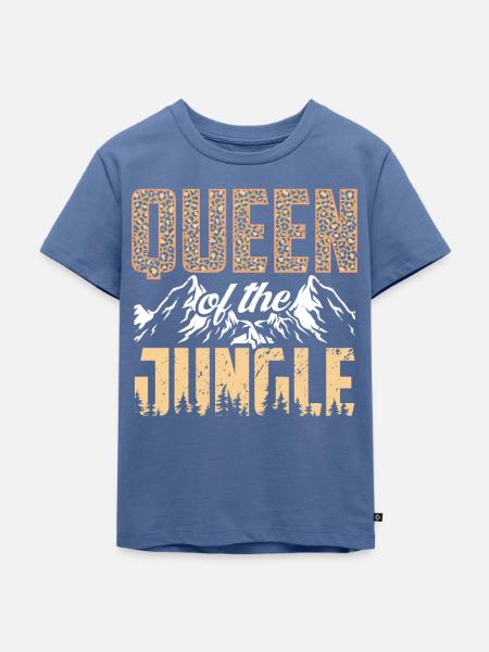 Queen of the Jungle - Kinder Premium Bio T-Shirt - Taubenblau