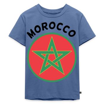 Marokko - Kinder Premium Bio T-Shirt - Taubenblau - Vorne - Mikhail (115cm)
