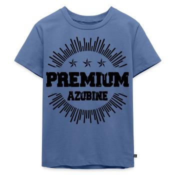 Premium Azubine - Kinder Premium Bio T-Shirt - Taubenblau - Vorne - Mikhail (115cm)