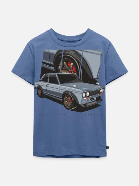 MuscelCar tuning - Kinder Premium Bio T-Shirt - Taubenblau
