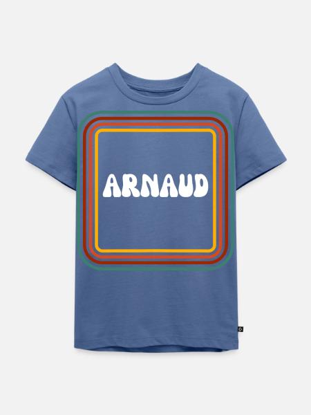 Name Arnaud retro - Kinder Premium Bio T-Shirt - Taubenblau
