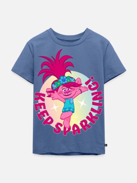Trolls Poppy Keep Sparkling - Kinder Premium Bio T-Shirt - Taubenblau