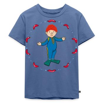 Das Sams Sams Jongliert Mit Würstchen - Kinder Premium Bio T-Shirt - Taubenblau - Vorne - Mikhail (115cm)