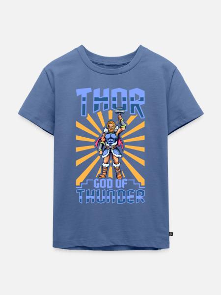 Wikinger Donnergott Thor - Kinder Premium Bio T-Shirt - Taubenblau