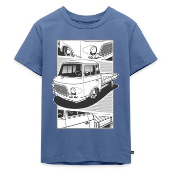 Barkas Pritsche B1000 - Kinder Premium Bio T-Shirt - Taubenblau - Vorne - Mikhail (115cm)