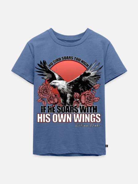 William Blakes Flugdesign - Kinder Premium Bio T-Shirt - Taubenblau