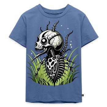 Bug Skull / Totenkopf Krabbeltier / Insekt FS0100 - Kinder Premium Bio T-Shirt - Taubenblau - Vorne - Mikhail (115cm)