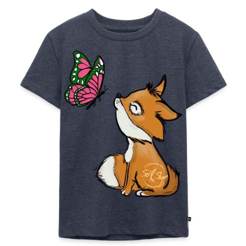 Volpe e farfalla - Design per bambini e neonati - Maglietta ecologica premium per bambini