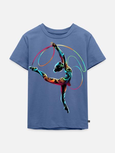 Dance - Kinder Premium Bio T-Shirt - Taubenblau