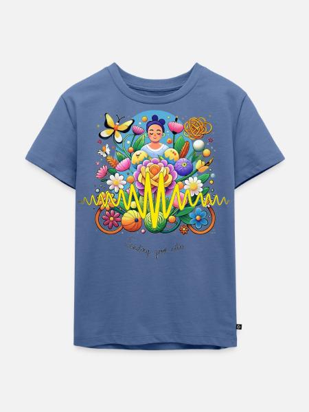 Gute Stimmung - Kinder Premium Bio T-Shirt - Taubenblau