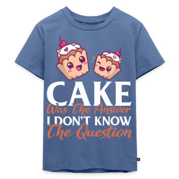 Cake Lover Cake Gift - Kinder Premium Bio T-Shirt - Taubenblau - Vorne - Mikhail (115cm)