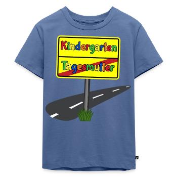 Abschiedsgeschenke Tageskinder Tagesmutter Kita - Kinder Premium Bio T-Shirt - Taubenblau - Vorne - Mikhail (115cm)