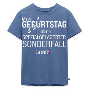 Die Drei ??? Geburtstags-Design - Kinder Premium Bio T-Shirt - Taubenblau - Vorne - Mikhail (115cm)