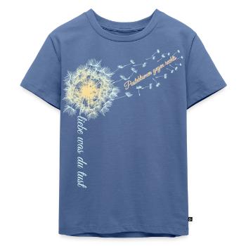 Pusteblumen gegen rechts - Kinder Premium Bio T-Shirt - Taubenblau - Vorne - Mikhail (115cm)