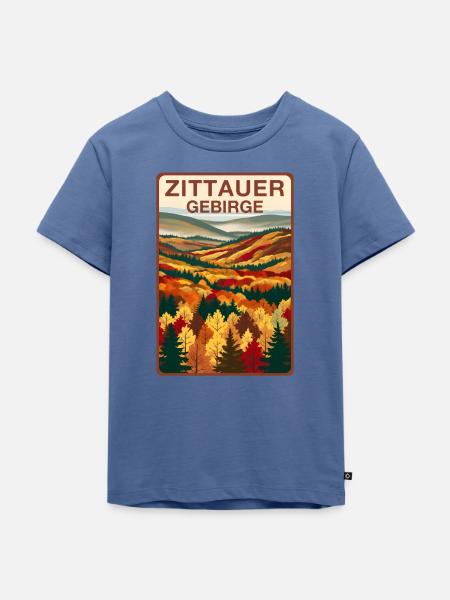 Zittauer Gebirge - Kinder Premium Bio T-Shirt - Taubenblau