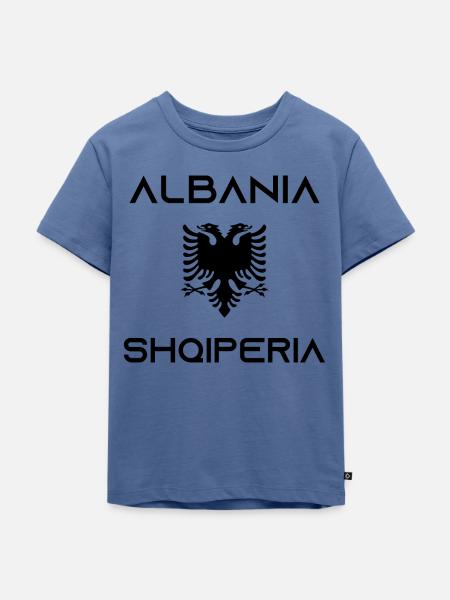 Albanien - Kinder Premium Bio T-Shirt - Taubenblau