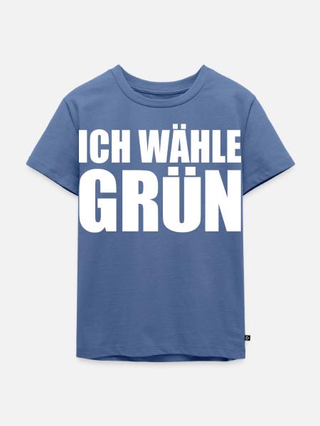 ich wähle grün - Kinder Premium Bio T-Shirt - Taubenblau