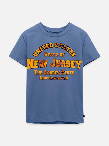 Bundesstaat New Jersey - Kinder Premium Bio T-Shirt - Taubenblau