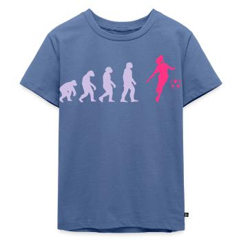 Evolution Footballeur - T-shirt Premium bio Enfant - bleu pigeon - Devant - Mikhail (115cm)