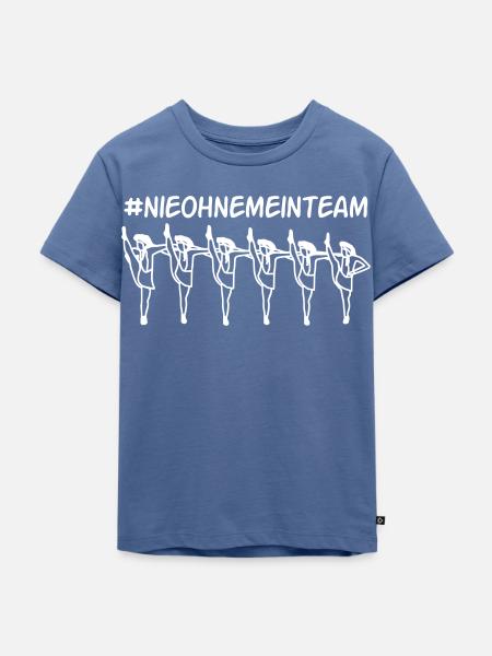 nieohnemeinteam - Kinder Premium Bio T-Shirt - Taubenblau