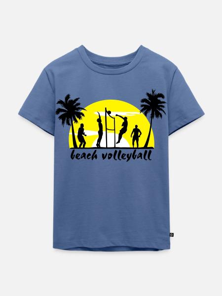 beach volleyball - Kinder Premium Bio T-Shirt - Taubenblau