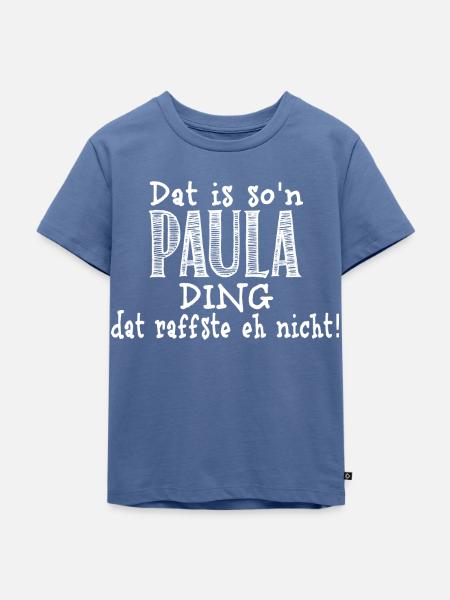 paula - Kinder Premium Bio T-Shirt - Taubenblau