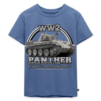 Panzerkampfwagen V Panther -- Deutscher Panzer WW2 - Kinder Premium Bio T-Shirt - Taubenblau - Vorne - Mikhail (115cm)