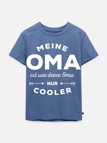 Meine Oma - Kinder Premium Bio T-Shirt - Taubenblau