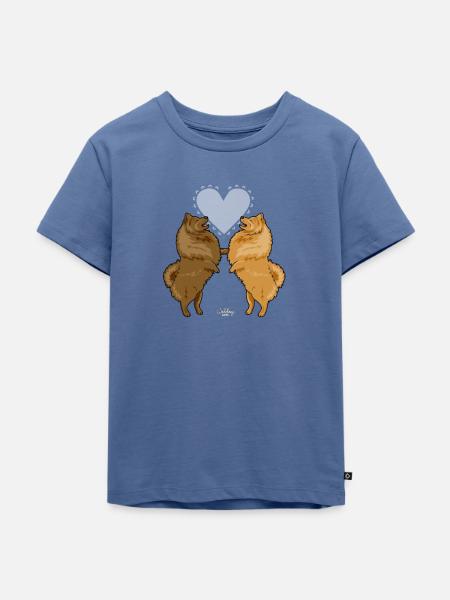 mittellove3 - Kinder Premium Bio T-Shirt - Taubenblau