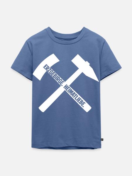 Heimatliebe Erzgebirge - Kinder Premium Bio T-Shirt - Taubenblau