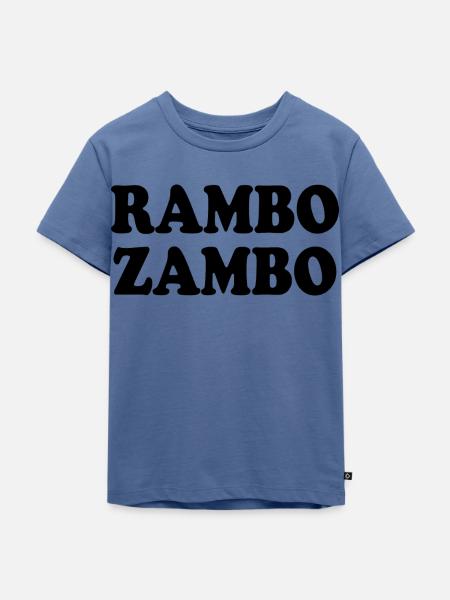 Rambo zambo - Kinder Premium Bio T-Shirt - Taubenblau