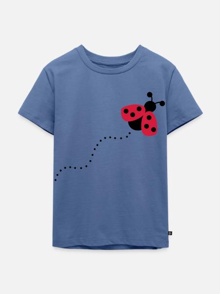 Marienkäfer - Kinder Premium Bio T-Shirt - Taubenblau
