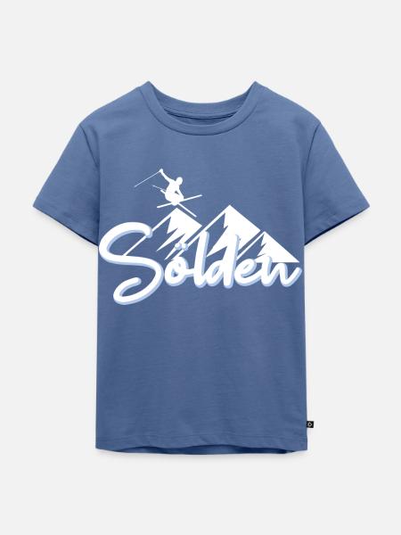 Sölden - Kinder Premium Bio T-Shirt - Taubenblau