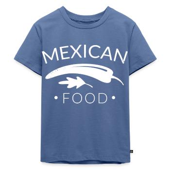 Mexikanisches Essen Mexikanische Küche Restaurant - Kinder Premium Bio T-Shirt - Taubenblau - Vorne - Mikhail (115cm)