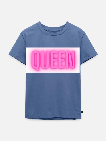 Queen - Kinder Premium Bio T-Shirt - Taubenblau