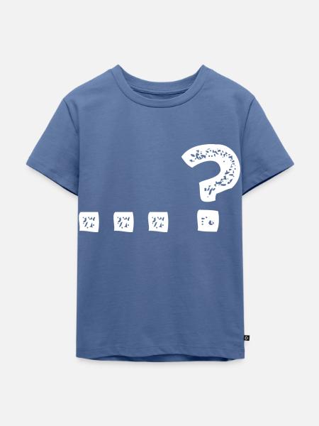 Frage Fragezeichen Interpretation ...? - Kinder Premium Bio T-Shirt - Taubenblau