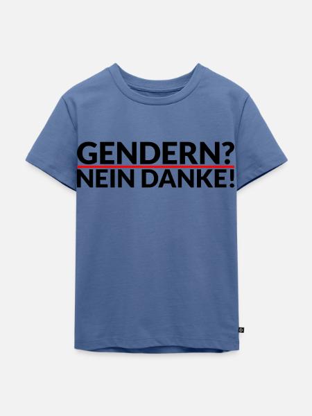 Gendern - Nein Danke - Kinder Premium Bio T-Shirt - Taubenblau