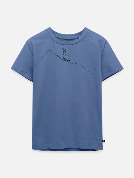 Ziege Berg - Kinder Premium Bio T-Shirt - Taubenblau