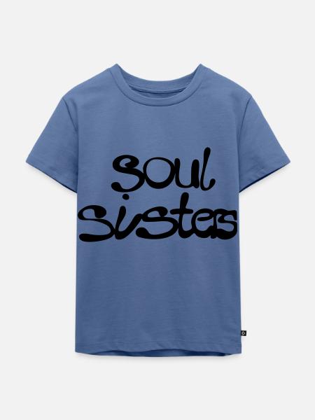 Soul Sisters - Kinder Premium Bio T-Shirt - Taubenblau