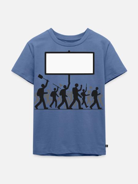 Demonstration - Kinder Premium Bio T-Shirt - Taubenblau